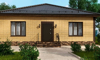 Проекты одноэтажных домов из кирпича | Строй-Нвч - Новочеркасск от 3574 рублей