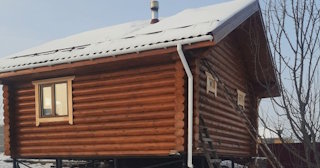 Баня из оцилиндрованного бревна под ключ в Новочеркасске - от 132717 рублей